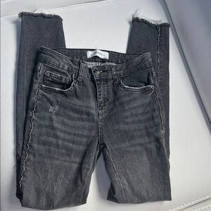 Zara Black distressed skinny jeans